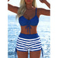 ✨ Dam Bikini Set – Snörning i Toppen, Boyshorts, Flera Stilar 🏖️