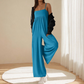🔥 50% RABATT på utvalda produkter🎉 Strand Casual Axelbandslös Rygglös Jumpsuit med Vida Ben