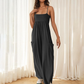 🔥 50% RABATT på utvalda produkter🎉 Strand Casual Axelbandslös Rygglös Jumpsuit med Vida Ben