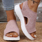 🔥50% RABATT NU!👡🌬️ Bekväma plattformssandaler i stickat med halkskydd