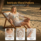 🌊 Boho Virkad Strandklänning med Tofsar – Luftig, flödande & bohemisk chic – perfekt vid poolen, stranden eller på sommarsemester – justerbar passform 🧶