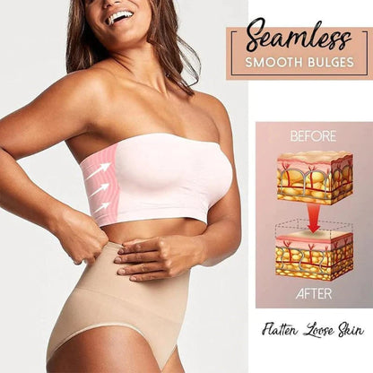 💐 Stödjande Bandeau-BH – Trådlös fast support, sömlös stropplös design, mjukt stretchtyg, halkfritt silikonband, bekväm för dagligt bruk & sommarantresor ✨