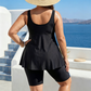 🌺 Tankini-set med shorts – magkontroll, snabbtorkande & smickrande passform – njut av stranden med självförtroende 🌊