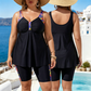 🌺 Tankini-set med shorts – magkontroll, snabbtorkande & smickrande passform – njut av stranden med självförtroende 🌊