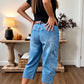✨ Korta stretchiga jeansbyxor för dam – Barrel-passform & mjuk denim – Avslappnad & bekväm – perfekt för vardagen eller lediga dagar 🌿🌸