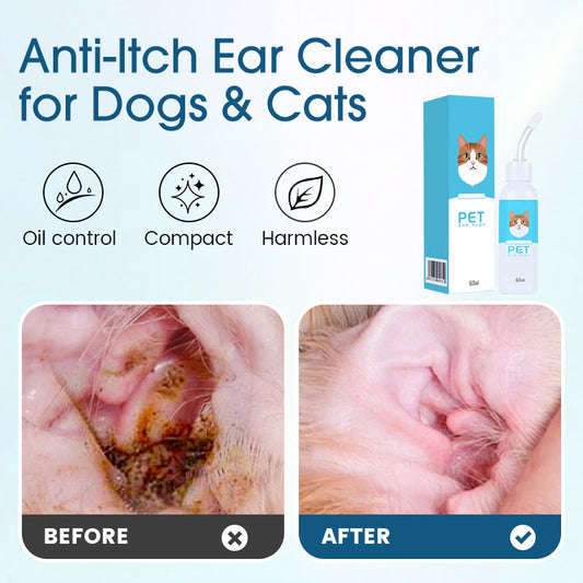 🧴Öronrengöring mot klåda för hundar och katter – mild, naturlig & effektiv – lugnar irriterade öron 🐾✨