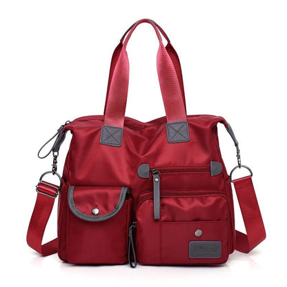 👜Stor vattentät tygväska för kvinnor – rymlig, tre bärsätt & smart fickorganisation – perfekt för jobb, resor & vardag 🧳✨