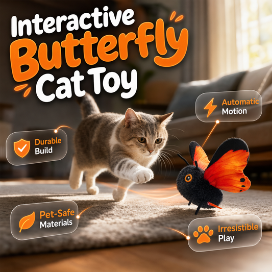 🐱 Smart Sensorisk Fladdrande Fjarileleksak för Katter 🦋