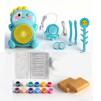 🎁Elektriskt Keramikhjul för Barn – DIY Lerpyssel Kit🏺🪐