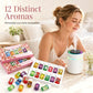 ✨ 12‑pack vattenlösliga eteriska oljor – en doft för varje stämning – perfekt för diffusorer, luftfuktare och avkoppling 🌸🕯️