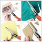 ✂️Multifunktionell taksax med tandad design – perfekt för sömnad, quiltning, scrapbooking, läderarbete och grönsaksklippning 🧵✨