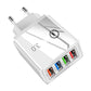 🔌 4-Port USB Charger Adapter – ultimat 4-portars hub, premiumbygge & stabilt energiflöde – perfekt för resor, kontor och hemmet ⚡✨