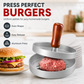 Burgerpress med trähandtag