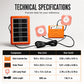 ☀️Bärbart solenergisystem🔋4W solpanel, 2400mAh batteri, med LED-lampor🛡️