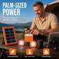 ☀️Bärbart solenergisystem🔋4W solpanel, 2400mAh batteri, med LED-lampor🛡️