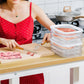 🍱 TIDSBEGRÄNSAD 50% RABATT! 👀 Klar Kyldosa med Lock – Transparent Sikt, Stapelbar Design & 3 Storleksalternativ – Organisera Ditt Kylskåp Enkelt ✨