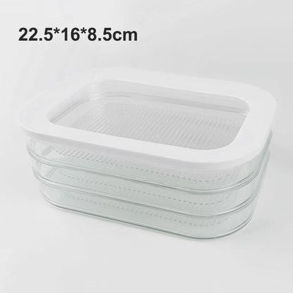 🍱 TIDSBEGRÄNSAD 50% RABATT! 👀 Klar Kyldosa med Lock – Transparent Sikt, Stapelbar Design & 3 Storleksalternativ – Organisera Ditt Kylskåp Enkelt ✨