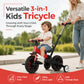 🧒 3-i-1 trehjuling och balanscykel för barn – mångsidig, hopfällbar & ergonomisk – perfekt för barn 2–6 år 🛴✨