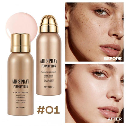💄 50% RABATT NU! ✨ Waterproof Flawless Air Spray Foundation – vattentät, andningsbar & matt finish – perfekt för en felfri hy hela dagen 🌸💧