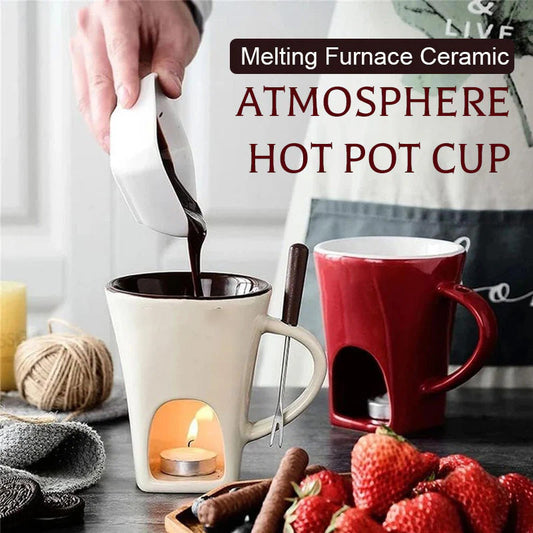 🍫Chokladfondue-mugg i keramik 🫕