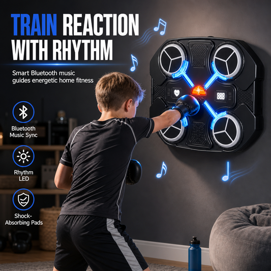 Elektroniskt musikboxningsmål för barn med rytm- och reaktionsträning för hemmaträning och stressavlastning